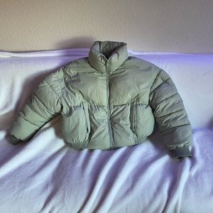 Sage Green Puffer Jacket